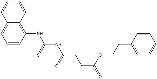 phenethyl 4-{[(1-naphthylamino)carbothioyl]amino}-4-oxobutanoate Struktur