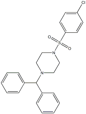 1-benzhydryl-4-[(4-chlorophenyl)sulfonyl]piperazine Structure