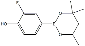 2-Fluoro-4-(4,4,6-trimethyl-1,3,2-dioxaborinan-2-yl)phenol Struktur