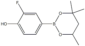 2-Fluoro-4-(4,4,6-trimethyl-1,3,2-dioxaborinan-2-yl)phenol Structure
