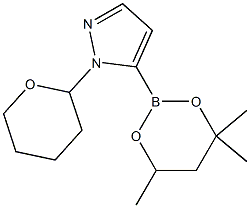 1-(Tetrahydro-2H-pyran-2-yl)-5-(4,4,6-trimethyl-1,3,2-dioxaborinan-2-yl)-1H-pyrazole Structure