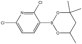 2,6-Dichloro-3-(4,4,6-trimethyl-1,3,2-dioxaborinan-2-yl)pyridine 结构式