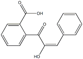 2-((E)-2-羟基-3-苯基丙烯酸基)苯甲酸,,结构式