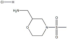 [4-(methylsulfonyl)morpholin-2-yl]methylamine hydrochloride Structure