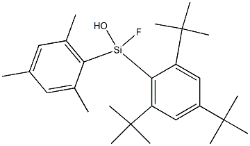 Fluoromesityl(2,4,6-tri-tert-butylphenyl)silanol Struktur