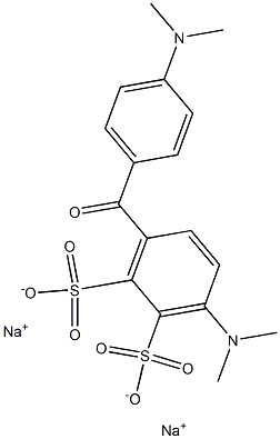 6-(4-Dimethylaminobenzoyl)-3-dimethylamino-1,2-benzenedisulfonic acid disodium salt Structure