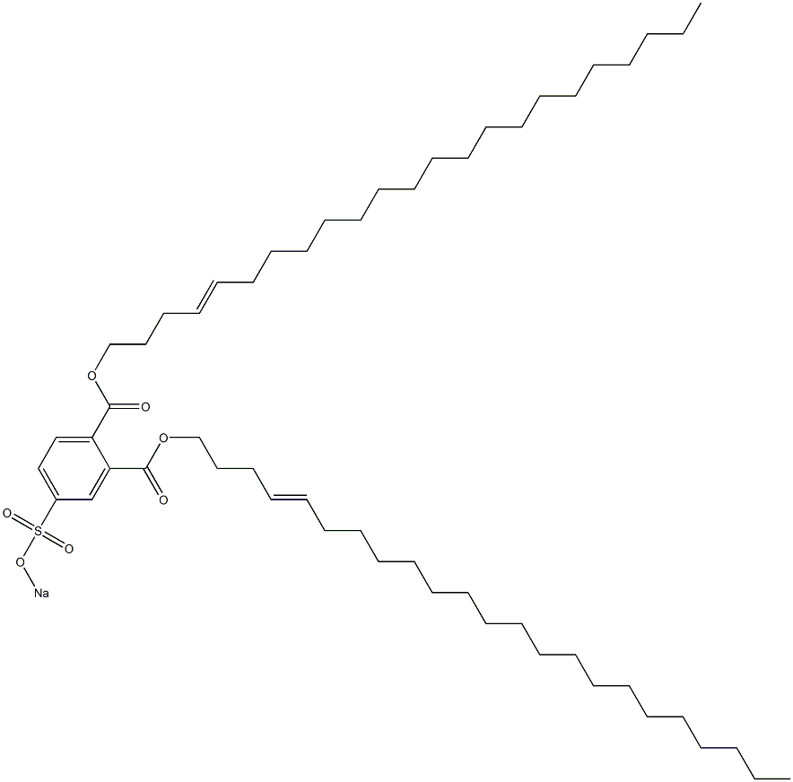 4-(Sodiosulfo)phthalic acid di(4-tricosenyl) ester Struktur