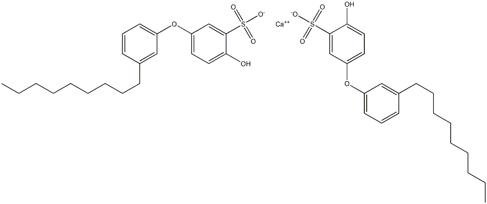 Bis(4-hydroxy-3'-nonyl[oxybisbenzene]-3-sulfonic acid)calcium salt Structure