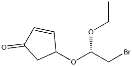 (S)-4-[(2-Bromo-1-ethoxyethyl)oxy]-2-cyclopenten-1-one 结构式