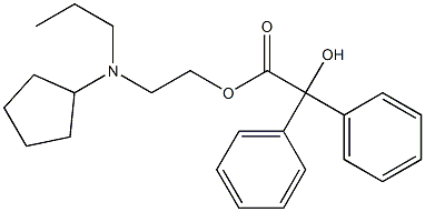 ベンジル酸2-(シクロペンチルプロピルアミノ)エチル 化学構造式