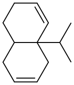 1,2,4a,5,8,8a-Hexahydro-4a-isopropylnaphthalene Struktur