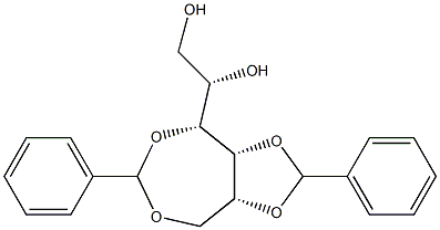 3-O,6-O:4-O,5-O-Dibenzylidene-D-glucitol Structure
