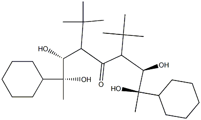 tert-Butyl[(2R,3R)-2,3-dihydroxy-3-cyclohexylbutyl] ketone Struktur