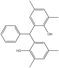 2,2'-ベンジリデンビス(4,6-ジメチルフェノール) 化学構造式