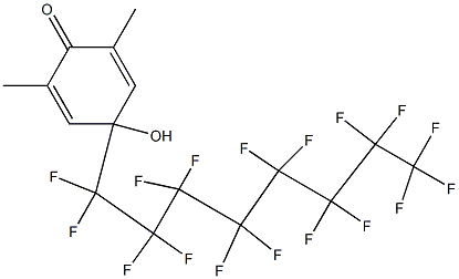4-(Heptadecafluorooctyl)-4-hydroxy-2,6-dimethyl-2,5-cyclohexadien-1-one 结构式