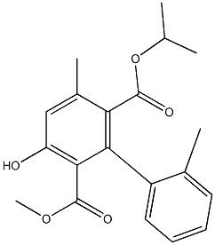 3-Hydroxy-5-methyl-2'-methyl-1,1'-biphenyl-2,6-dicarboxylic acid 2-methyl 6-isopropyl ester Structure