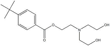 4-tert-Butylbenzoic acid 2-[bis(2-hydroxyethyl)amino]ethyl ester Struktur