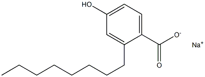 2-オクチル-4-ヒドロキシ安息香酸ナトリウム 化学構造式