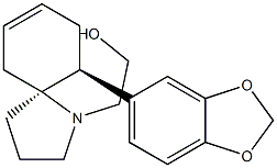 (5S,10S)-1-(2-Hydroxyethyl)-10-(1,3-benzodioxol-5-yl)-1-azaspiro[4.5]dec-7-ene 结构式