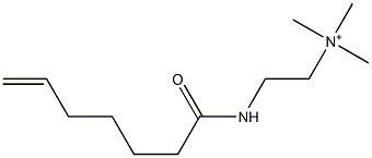 2-(6-Heptenoylamino)-N,N,N-trimethylethanaminium 结构式
