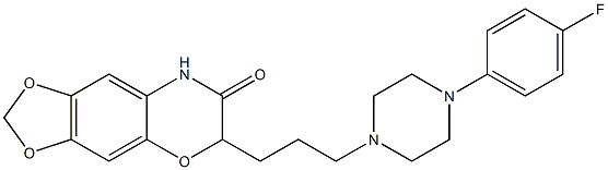 2-[3-[4-(4-Fluorophenyl)piperazin-1-yl]propyl]-6,7-methylenedioxy-2H-1,4-benzoxazin-3(4H)-one 结构式