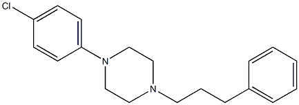 1-(4-Chlorophenyl)-4-(3-phenylpropyl)piperazine Struktur