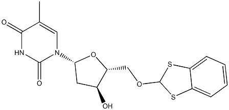 5'-O-(1,3-Benzodithiol-2-yl)thymidine Structure