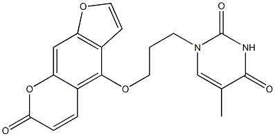 4-[3-[(1,2,3,4-Tetrahydro-5-methyl-2,4-dioxopyrimidin)-1-yl]propyloxy]-7H-furo[3,2-g][1]benzopyran-7-one