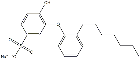 6-Hydroxy-2'-heptyl[oxybisbenzene]-3-sulfonic acid sodium salt,,结构式
