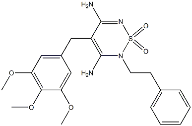 3,5-Diamino-2-(2-phenylethyl)-4-(3,4,5-trimethoxybenzyl)-2H-1,2,6-thiadiazine 1,1-dioxide
