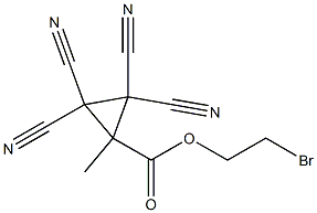 2,2,3,3-Tetracyano-1-methylcyclopropanecarboxylic acid 2-bromoethyl ester Struktur