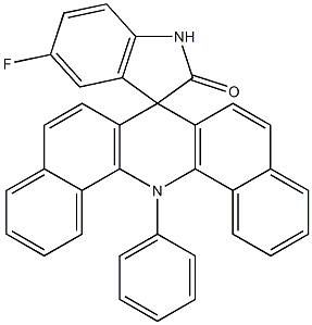 5'-Fluoro-14-phenylspiro[dibenz[c,h]acridine-7(14H),3'-[3H]indol]-2'(1'H)-one 结构式