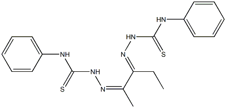 1,1'-(ペンタン-2,3-ジイリデン)ビス(4-フェニルチオセミカルバジド) 化学構造式