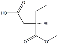 [R,(+)]-2-Ethyl-2-methylsuccinic acid 1-methyl ester Struktur
