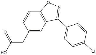 3-(p-Chlorophenyl)-1,2-benzisoxazole-5-acetic acid Structure