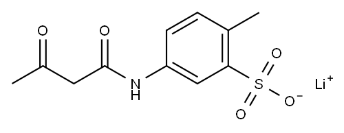 3-(アセトアセチルアミノ)-6-メチルベンゼンスルホン酸リチウム 化学構造式