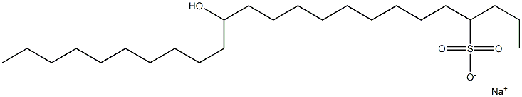 14-Hydroxytetracosane-4-sulfonic acid sodium salt,,结构式