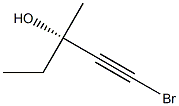 [S,(-)]-1-ブロモ-3-メチル-1-ペンチン-3-オール 化学構造式