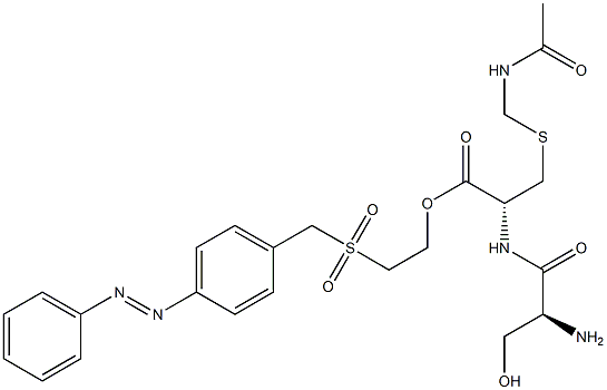  S-[(Acetylamino)methyl]-N-L-seryl-L-cysteine 2-[[[4-(phenylazo)phenyl]methyl]sulfonyl]ethyl ester