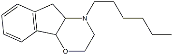 2,3,4,4a,5,9b-Hexahydro-4-hexylindeno[1,2-b]-1,4-oxazine 结构式