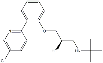 (R)-1-[2-(6-Chloro-3-pyridazinyl)phenoxy]-3-[(1,1-dimethylethyl)amino]-2-propanol Structure