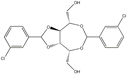 2-O,5-O:3-O,4-O-Bis(3-chlorobenzylidene)-L-glucitol Structure