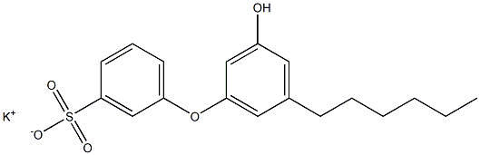 3'-Hydroxy-5'-hexyl[oxybisbenzene]-3-sulfonic acid potassium salt Struktur