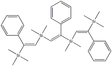 2,2,5,5,8,8,11,11-オクタメチル-3,7,10-トリフェニル-2,5,8,11-テトラシラ-3,6,9-ドデカトリエン 化学構造式