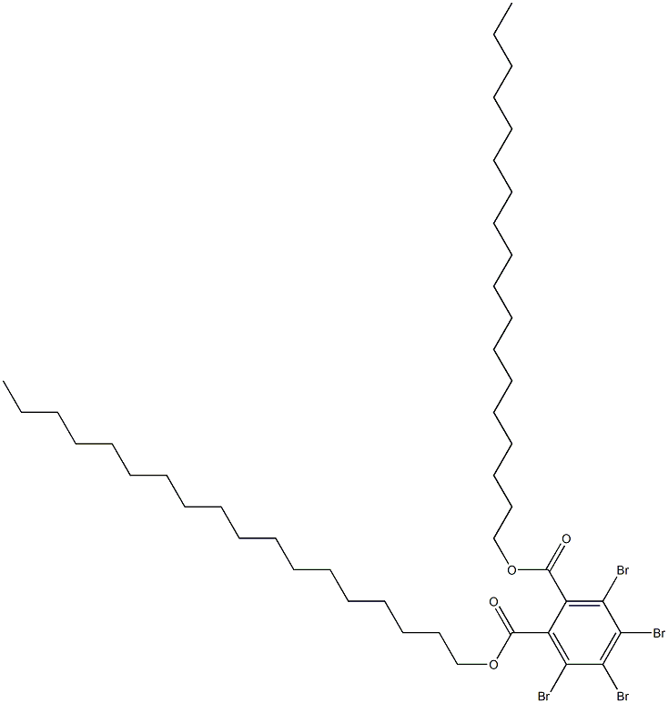 Tetrabromophthalic acid dioctadecyl ester Struktur