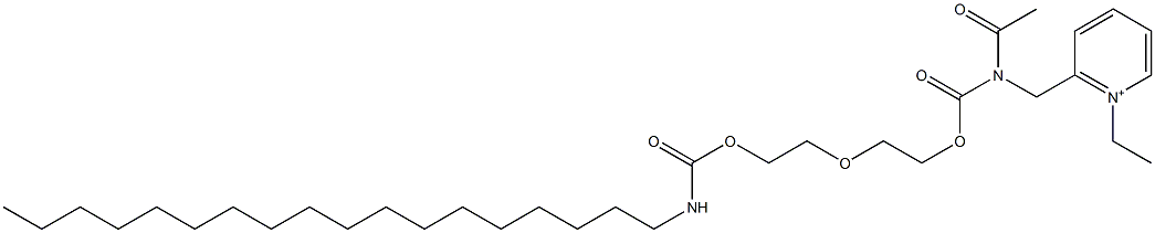 2-[N-Acetyl-N-[2-[2-(octadecylcarbamoyloxy)ethoxy]ethoxycarbonyl]aminomethyl]-1-ethylpyridinium Structure
