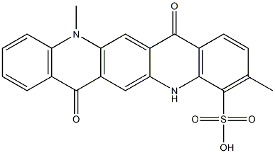 5,7,12,14-Tetrahydro-3,12-dimethyl-7,14-dioxoquino[2,3-b]acridine-4-sulfonic acid Structure