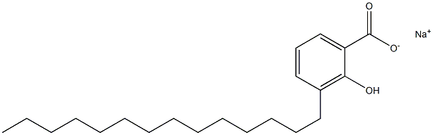 3-Tetradecyl-2-hydroxybenzoic acid sodium salt Struktur