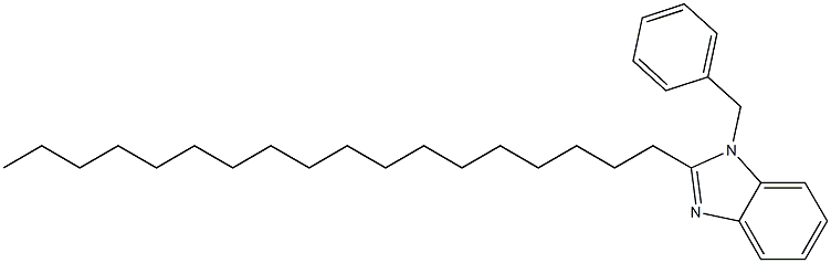 1-ベンジル-2-ステアリル-1H-ベンゾイミダゾール 化学構造式