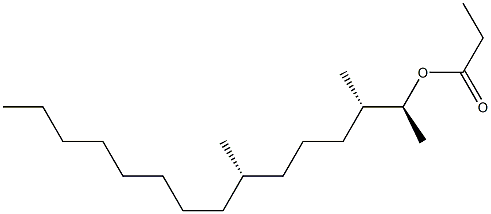 (2S,3S,7S)-2-(Propanoyloxy)-3,7-dimethylpentadecane 结构式